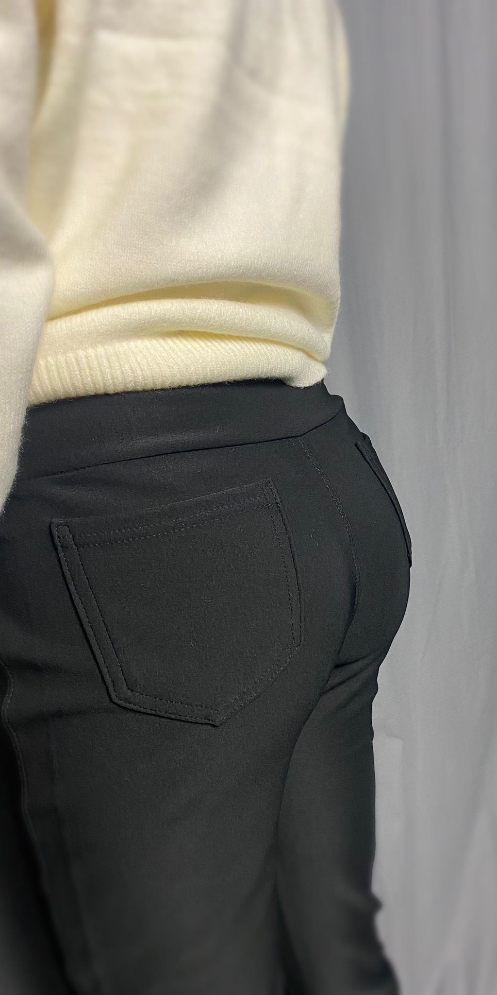 Travel legging straight zwart