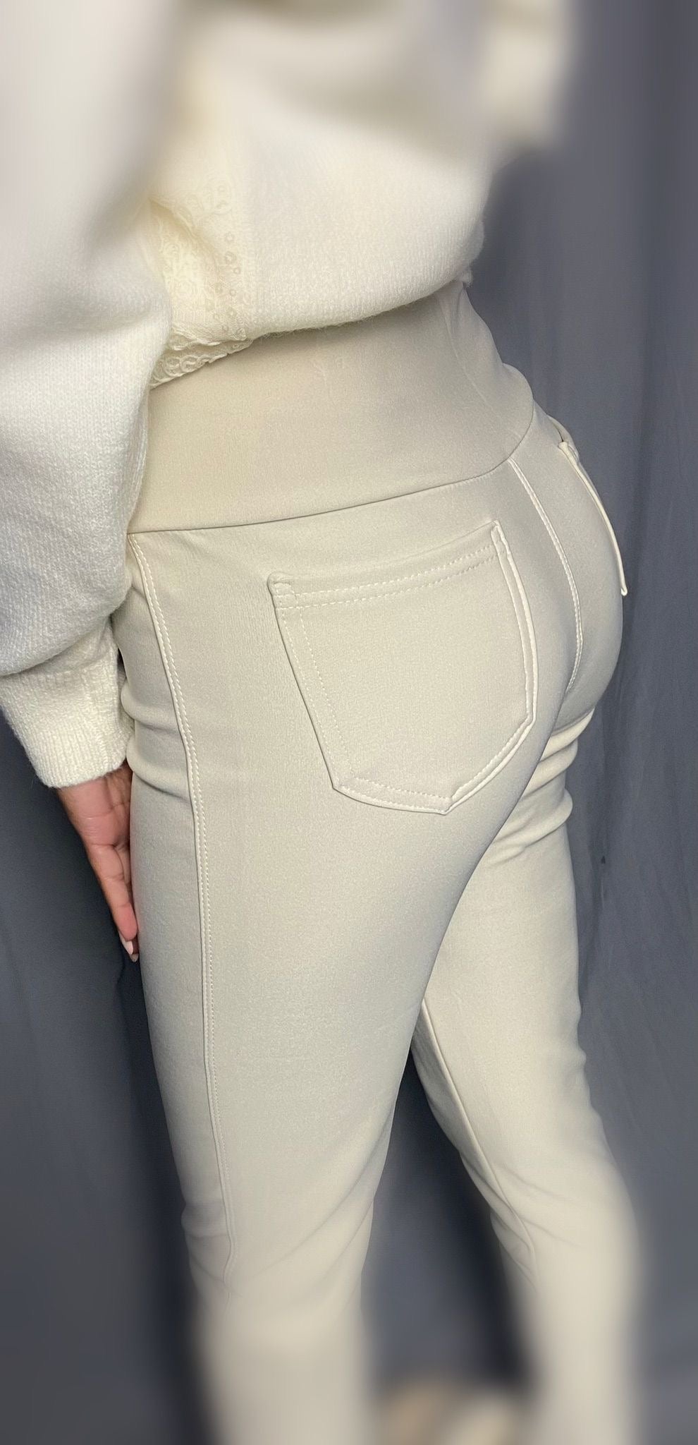 Travel legging straight creme